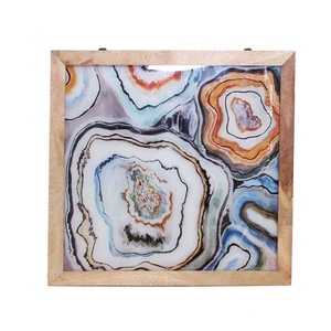 Sticker mural décoratif en pierre d'agate, Sticker de Design mural, décoratif, décoration murale en métal, autocollant mural, pour la maison - Product Image 1