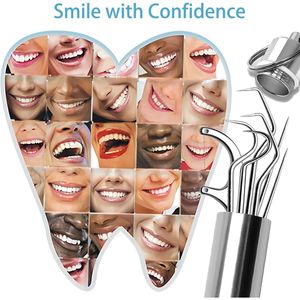 Kit de Limpieza Dental Portátil de 7 Piezas, 2 Juegos de Palillos de Dientes de Acero Inoxidable Reutilizables, con Estuche de Bolsillo para Picnics y Campamentos - Product Image 3