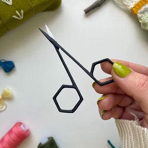 High Quality Matte Black Hexi Embroidery Scissors Stainless Steel <b>Precision</b> <b>Tool</b> for Tailors and DIY Crafts - Product Image 5