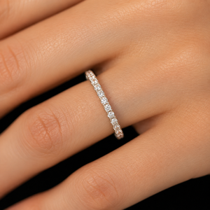 New Arrival 2024 Classic Cut 0.45CTW Moissanite VVS Clarity Prong Setting Wedding Band 18K Gold Customized GRA Certified Jewelry - Product Image 1