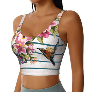 Sujetador Deportivo Sublimado para Mujer, con Logotipo Frontal, Alta Sujeción, Transpirable, Ecológico, Tallas Grandes, Ropa Deportiva, Sujetador Deportivo sin Costuras - Product Image 4