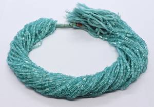 Perles d'apatite bleu ciel naturel, forme carrée simple, 3x5MM, perles de pierres précieuses d'apatite rectangulaires lisses, perles d'apatite bleu ciel naturel - Product Image 4