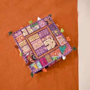 Coussins de sol bohème Housse de coussin décorative Coussin Sari Patchwork - Product Image 5