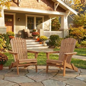 Set di 2 Sedie Adirondack Preassemblate, Sedie Pieghevoli in Legno per Esterni con Schienale per Veranda, Piscina o Giardino - Product Image 6