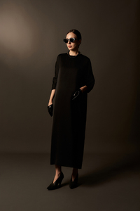 Vestido Midi de Satén de Seda para Mujer, Corte Holgado, Abertura Lateral y Detalle de Botones, Estilo Transpirable para el Día a Día - Product Image 6