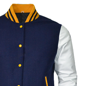 Chaqueta Universitaria de Béisbol Roja Personalizada al por Mayor, Estilo Letterman con Mangas de Cuero - Product Image 5