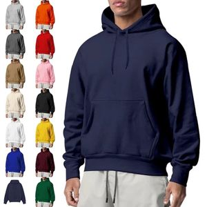 Sweat à capuche lourd personnalisé OEM ODM pour homme, 400 GSM, en molleton de coton uni, style streetwear, vierge, Pro - Product Image 5