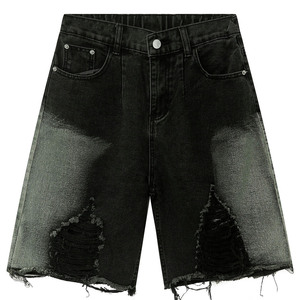 Eyre Sports Wear Customized Men Washed Distressed Short New Trendy Vintage Style High Street Shorts For Unisex Wear - Product Image 1