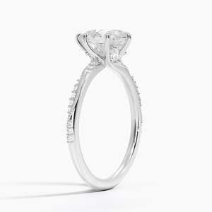 Anillo BOJ 0150 con Corte Pera, Plata 925, Engaste de Puntas para Alivio de Migrañas, Anillo Solitario con Diamante de 2ct, Color D, VVS1, Moissanita GRA, Precio Bajo - Product Image 2