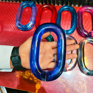 Eslabones de Cadena de Ángel de Resina Epoxi Transparente Grande y Colorida para Colgar en la Pared, para Proyectos Personalizados, Acabado de Alto Brillo - Product Image 1