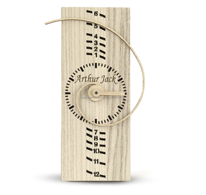 Reloj de pared de roble de diseño único, reloj de madera único, reloj de pared de dígitos simples, decoración artística geométrica de pared - Product Image 6