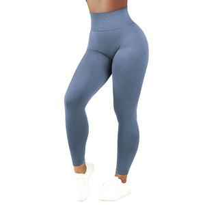 กางเกงโยคะเอวยางยืดทรงใหม่ น้ำหนักเบา ราคาถูก ผลิตตามสั่ง สีพื้น - Product Image 1