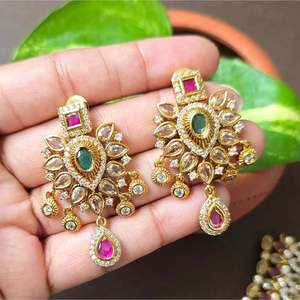 18K <b>Gold</b> Plated Moissanite Wedding Fashion <b>Jewelry</b> <b>Set</b> for Daily Wear - Product Image 2