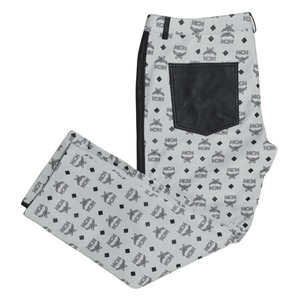 Ensemble de survêtement en cuir véritable inspiré de MCM, noir et blanc, tenue signature avec chapeau en cuir - Product Image 3