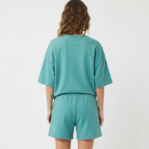 Custom Logo Women's Short Casual <b>Set</b> Cotton Oversized New Fashion Womens <b>Twin</b> <b>Set</b> Printed Loose T-Shirt and Shorts Women - Product Image 5