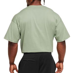 เสื้อยืดออกกำลังกายผู้ชาย พิมพ์โลโก้ได้ ไซส์ใหญ่ ทรงหลวม แขนสั้น ผ้าหนา ใส่เล่นกีฬาหรือฟิตเนสได้ - Product Image 6