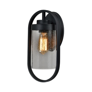 EG-002 Industry Iron Seeded Glass Lampshade Black Color Outdoor <b>Decoration</b> Incandescent Bulbs Vintage Wall <b>Lamp</b> Wall Fixture - Product Image 1