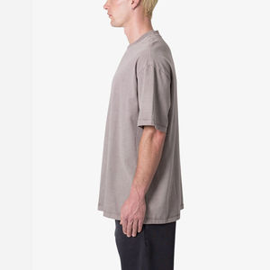 T-shirt vintage surdimensionné pour homme, impression de logo personnalisé, coton, coupe ample, respirant, streetwear d'été, vente en gros, tee-shirt basique tendance - Product Image 2