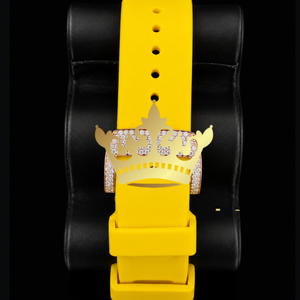 Luxury Men's Sport Antique Classic Simple Hip Hop Iced Square Case Stainless Steel Quartz Movement Watch VVS Moissanite Yellow - Product Image 3