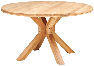 Table à manger ronde en bois d'acacia, taille personnalisée, finition naturelle, pieds pliants, écologique, pour la maison, la cuisine, le restaurant - Product Image 3