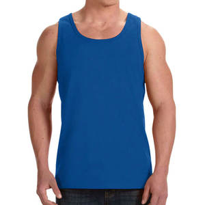Camiseta sin mangas de algodón grueso para hombre, corte holgado, color sólido, de alta calidad. - Product Image 1