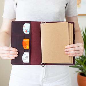 Vintage Look Heavy Duty Smell Proof Protection Leather Notebook Cover Case <b>A5</b> Journal Sleeve Refillable Holder for Office - Product Image 4