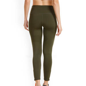 Leggings de yoga pour femmes de haute qualité à faible MOQ, taille mi-haute, motif uni, vêtements de fitness pour la vente en ligne - Product Image 3
