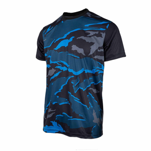 Prix d'usine, impression personnalisée, maillot de volley-ball d'entraînement bleu pour hommes, 100% polyester, vêtements de sport à séchage rapide, vente en gros - Product Image 5