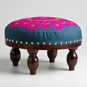 Luxury Wooden Ottoman Foot Stool with Soft <b>Cushion</b> Upholstered Seat Modern Home Furniture Footrest <b>Bench</b> - Product Image 5
