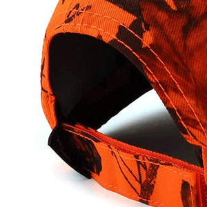 Orange Camouflage Adjustable Cap Unisex Outdoor Casual <b>Hat</b> Breathable Polyester Spring <b>Summer</b> - Product Image 6