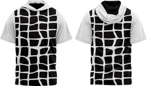 Men's <b>Hooded</b> Geometric Print Polyester Casual T-<b>Shirt</b> Regular Fit Summer Wear - Product Image 1