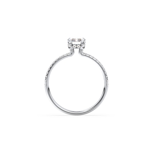 Bague solitaire REYES, nouveau design, argent sterling 925, moissanite VVS, taille radiant, halo caché, accessoires de luxe pour femmes, bijoux fins - Product Image 6