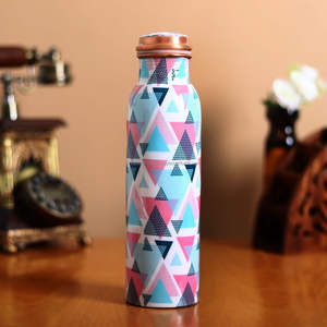 Bouteille d'eau en cuivre étanche avec motif imprimé en émail pour les besoins d'hydratation de voyage, de randonnée, de trekking et de fitness en plein air - Product Image 2