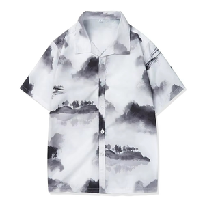Summer New Full Sublimated Printed Shirt <b>Men's</b> Classic <b>Cardigan</b> Short Sleeved Hawaiian Short Sleeved Shirt - Product Image 1