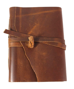 Diario de viaje estilo gitano con encuadernación a mano, cuaderno de cuero personalizado Crunch Buffalo, tamaño A5, para escribir y viajar. - Product Image 1