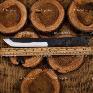 Cuchillo de caza UA Supplies Premium de acero al carbono forjado a mano, hoja Tanto con punta caída, 11 pulgadas de longitud total, mango de acero, 1 año de garantía - Product Image 5
