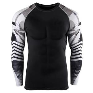 Rashguard à manches longues, séchage rapide, léger, respirant, nouvelle arrivée, impression par transfert thermique personnalisée, 200g Polyester/Nylon, unisexe - Product Image 4
