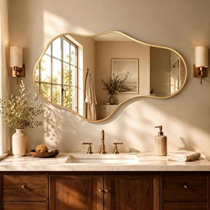 Sustainably-Sourced Bamboo Wall <b>Mirror</b> Frame Minimalist Design Eco-Friendly Handmade Durable <b>Lightweight</b> OEM Wholesale | Aqudus - Product Image 6