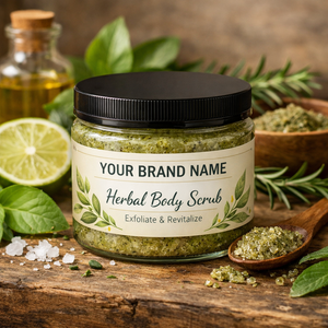 Gommage corporel à base de plantes pour peaux sèches et rugueuses, exfoliant naturel à base de plantes avec huiles essentielles pour usage en spa, vente en gros - Product Image 1