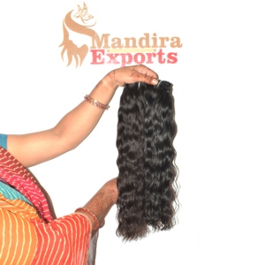 Cabello Humano Natural Remy Barato, Doble Trama a Máquina, 100g, Corte Recto, Ondulado, Cabello Humano Indio de Templo - Product Image 2