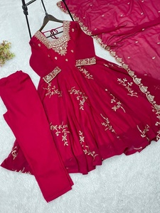 Traje Salwar Tradicional de Algodón Bordado para Mujer, Estilo Indio-Pakistaní, Corte Holgado, Largo hasta el Tobillo, Ropa Casual - Product Image 5