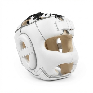 Protector de Cabeza para Sparring de Marca Personalizada Directo de Fábrica, Casco de Boxeo de Cuero Vacuno Genuino para Entrenamiento de Artes Marciales - Product Image 2