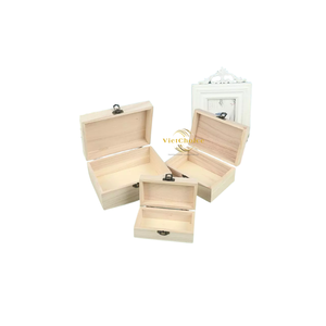 Boîte à bijoux en bois naturel artisanale avec couvercle, design rectangulaire classique personnalisé, organisateur de rangement à charnières pour usage domestique - Product Image 6