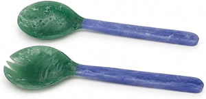 Ensemble d'ustensiles élégants en résine pour salade, faits à la main, durables, légers, faciles à nettoyer, compatibles lave-vaisselle et micro-ondes (cuillère et fourchette) - Product Image 6