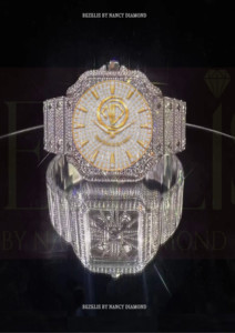 Montre de luxe unisexe de qualité supérieure avec diamants moissanite, mouvement mécanique ETA en acier inoxydable, style hip-hop glacé VVS personnalisé - Product Image 4