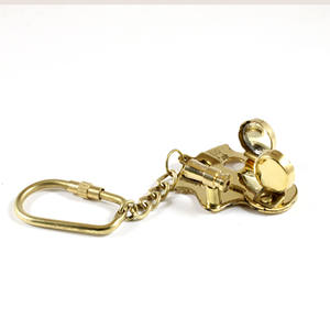 Brass Carabiner Keychain Golden 4 Inch Sextant Design Nautical Vintage Collectible Gift - Product Image 2