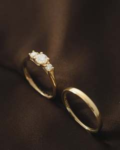 แหวนหมั้นเพชรโมอิสซาไนต์ดีไซน์วงแหวนซ่อน Astwo Custom เงินแท้ 925 น้ำหนัก 1 กะรัต ระดับความสะอาด VVS สำหรับงานแต่งงาน - Product Image 2