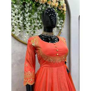 ชุดราตรีสำหรับชุดปาร์ตี้และ dupatta กับด้ายที่ซับซ้อนและลำดับการทำงานเพื่อให้ดูงดงาม - Product Image 4