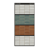 Carreaux muraux en céramique contemporains bleus brillants 300x600mm pour salle de bain intérieure, surface antidérapante, carreaux 3D style métro