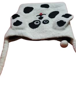 Sacs seau en feutre faits main au design unique, style féminin, motif paysage multicolore, broderie à l'aiguille simple, doublure en coton - Product Image 2